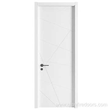 Modern solid wooden single leaf entry door